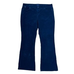 TALBOTS Black Corduroy Boot Cut Pants Womans Size 16